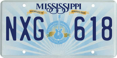 MS license plate NXG618