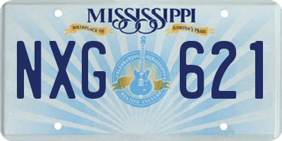 MS license plate NXG621