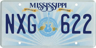 MS license plate NXG622