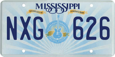 MS license plate NXG626