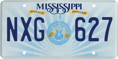 MS license plate NXG627