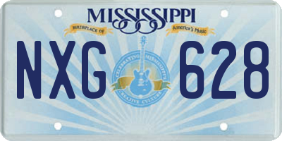 MS license plate NXG628