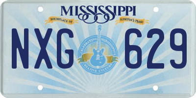 MS license plate NXG629