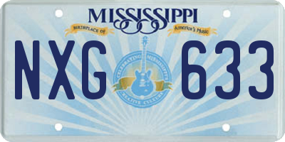 MS license plate NXG633