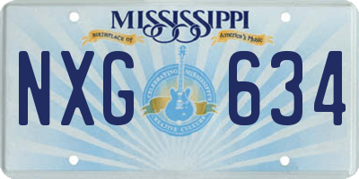 MS license plate NXG634