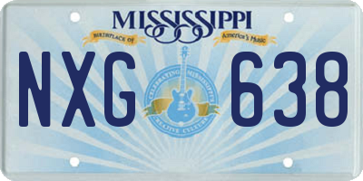 MS license plate NXG638