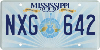 MS license plate NXG642