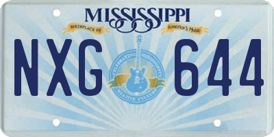 MS license plate NXG644