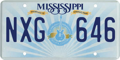 MS license plate NXG646
