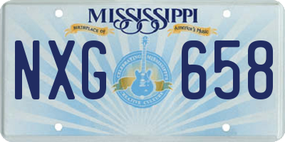 MS license plate NXG658