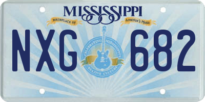 MS license plate NXG682