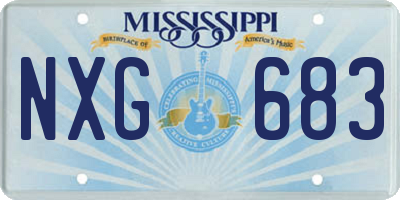 MS license plate NXG683