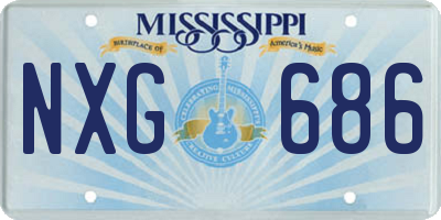 MS license plate NXG686