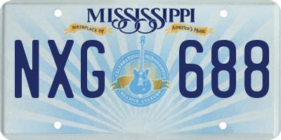 MS license plate NXG688