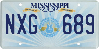 MS license plate NXG689