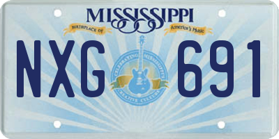 MS license plate NXG691