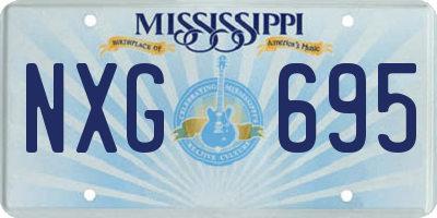 MS license plate NXG695