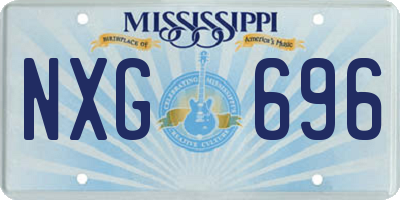 MS license plate NXG696