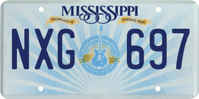 MS license plate NXG697