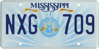 MS license plate NXG709