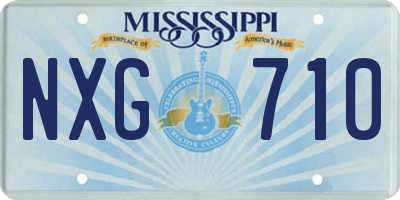 MS license plate NXG710