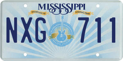 MS license plate NXG711