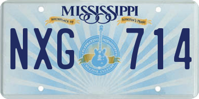 MS license plate NXG714