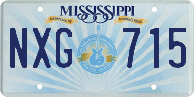 MS license plate NXG715