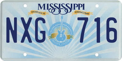 MS license plate NXG716
