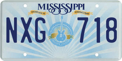 MS license plate NXG718
