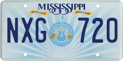 MS license plate NXG720
