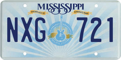 MS license plate NXG721