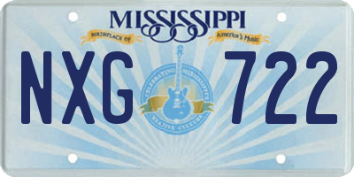 MS license plate NXG722
