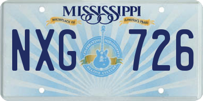 MS license plate NXG726