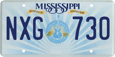 MS license plate NXG730