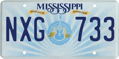 MS license plate NXG733