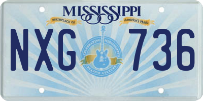 MS license plate NXG736