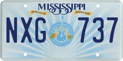 MS license plate NXG737