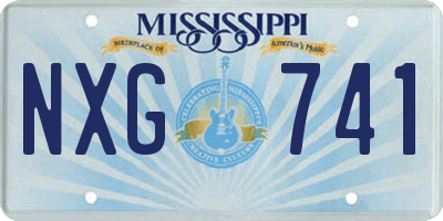 MS license plate NXG741
