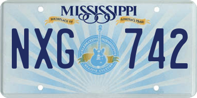 MS license plate NXG742