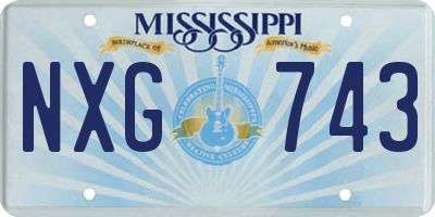 MS license plate NXG743