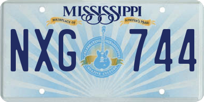 MS license plate NXG744