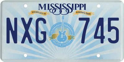 MS license plate NXG745