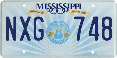 MS license plate NXG748