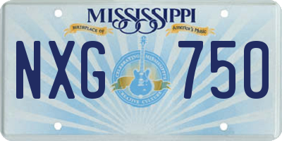 MS license plate NXG750