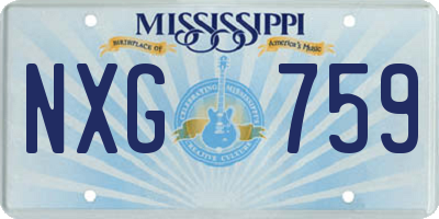 MS license plate NXG759
