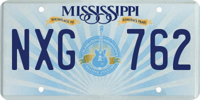 MS license plate NXG762