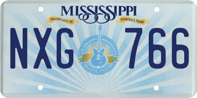 MS license plate NXG766