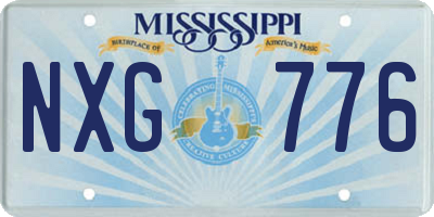 MS license plate NXG776