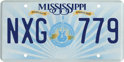 MS license plate NXG779